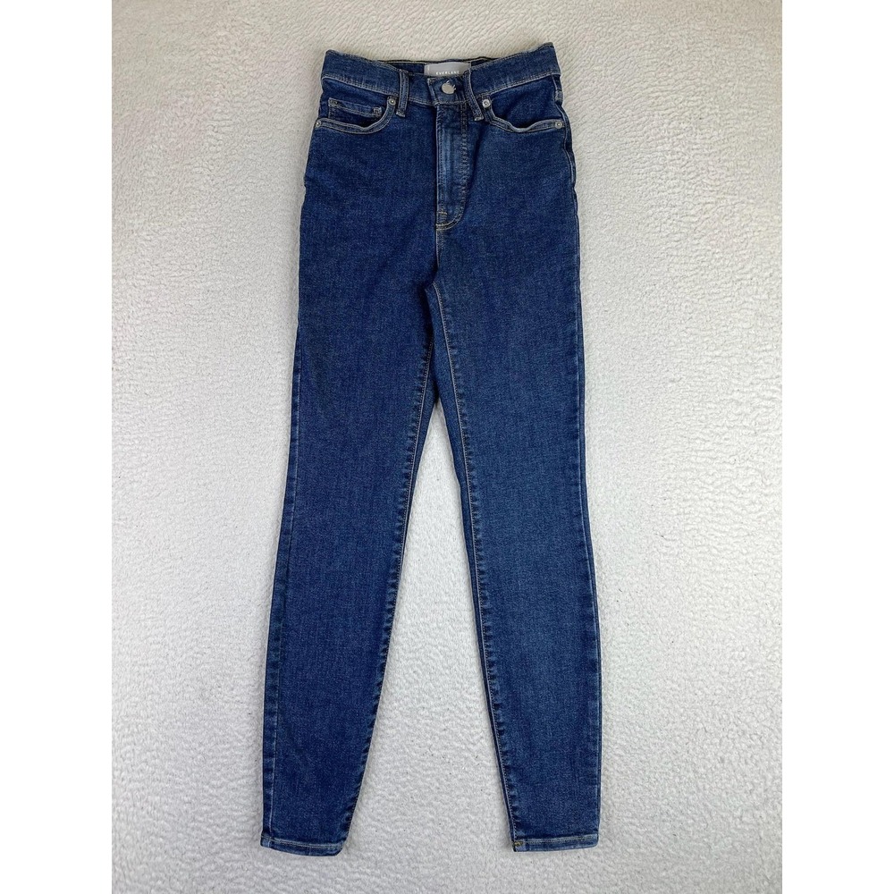 Everlane The Way High Skinny Jeans Womens 25 Blue High Rise Stretch